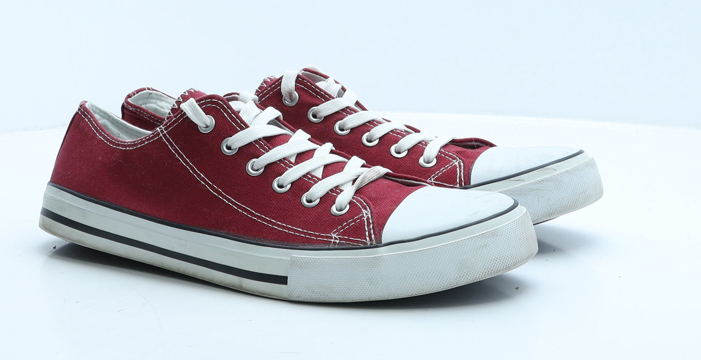 F&F Mens Red Fabric Trainer UK 11 46