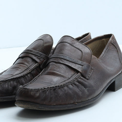 Hepworths Mens Brown Leather Loafer Casual UK 8 42