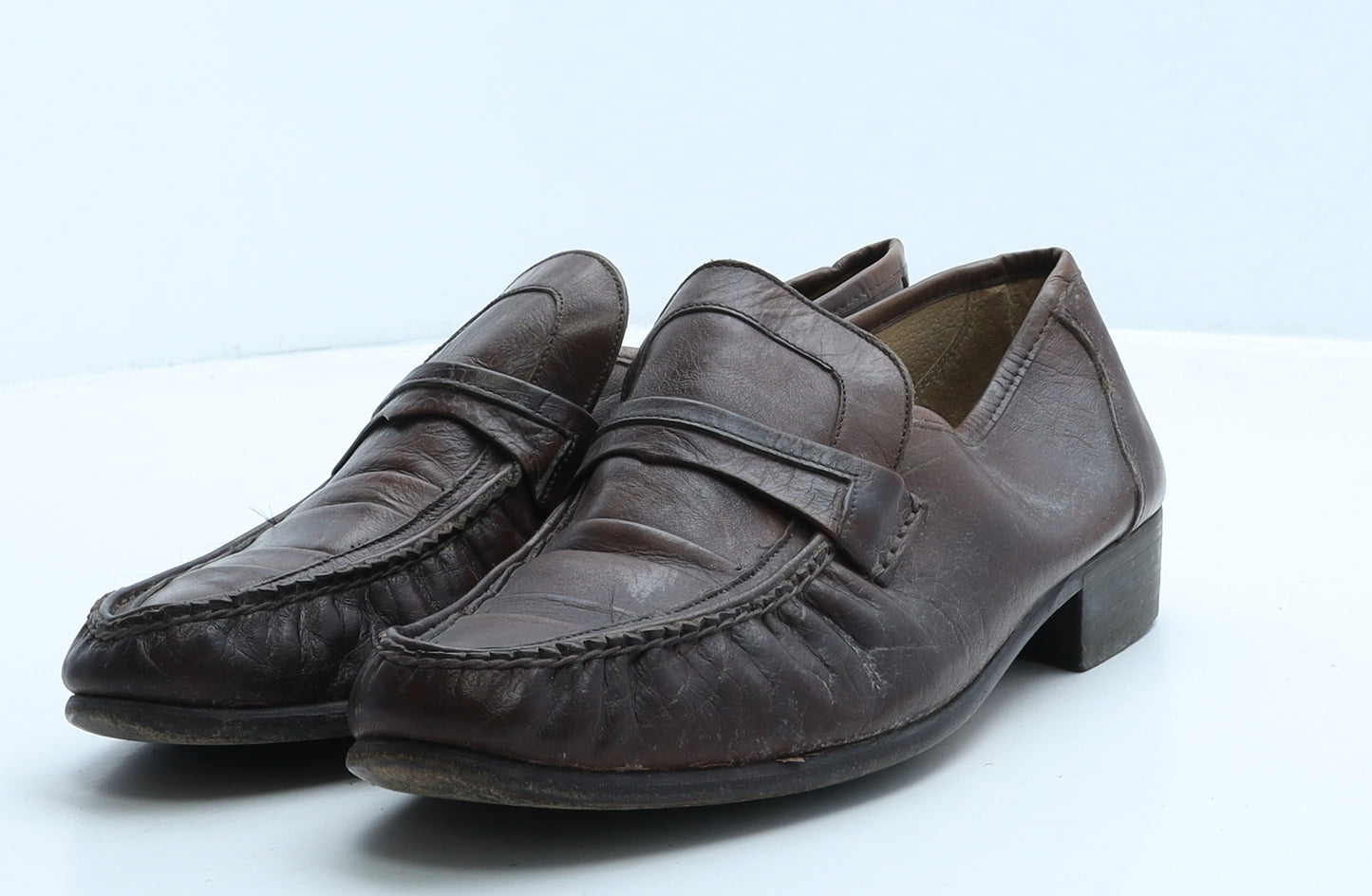 Hepworths Mens Brown Leather Loafer Casual UK 8 42