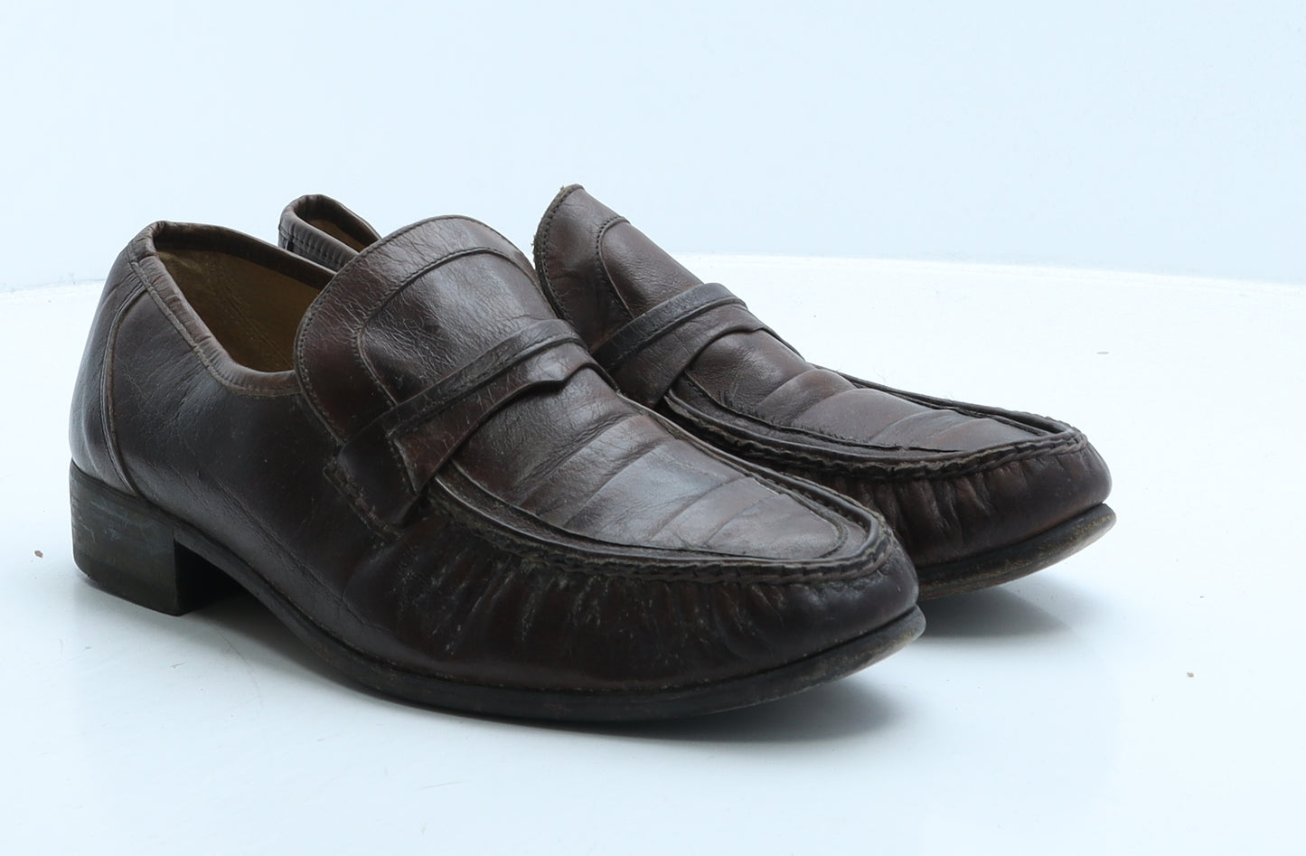 Hepworths Mens Brown Leather Loafer Casual UK 8 42