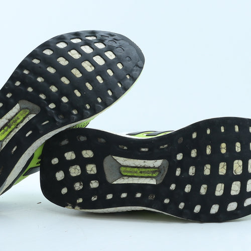 adidas Mens Green Colourblock Fabric Trainer UK 8 42 - Ultra boost