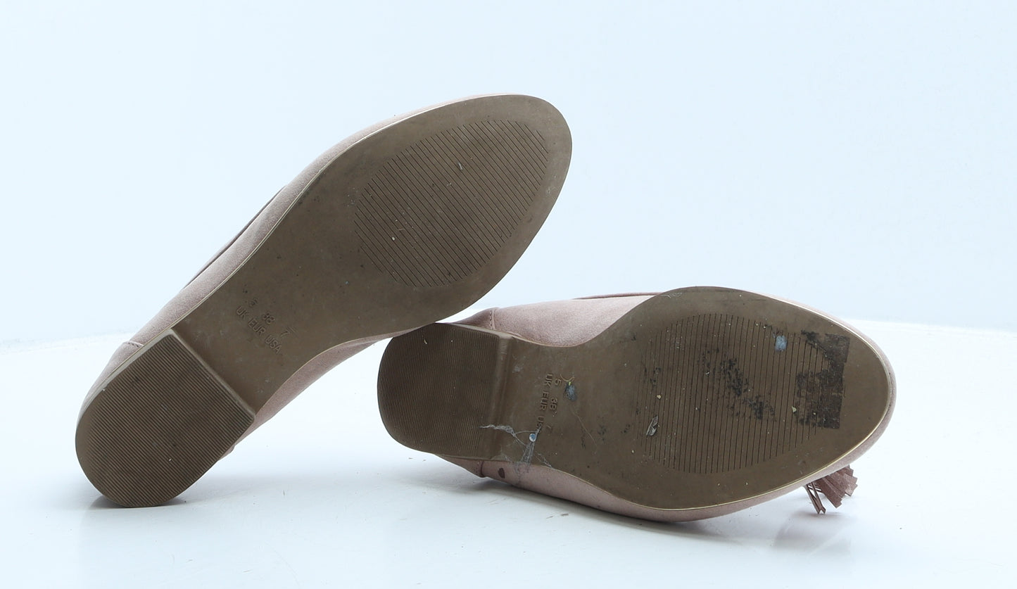 Primark Womens Pink Suede Loafer Casual UK 5 38