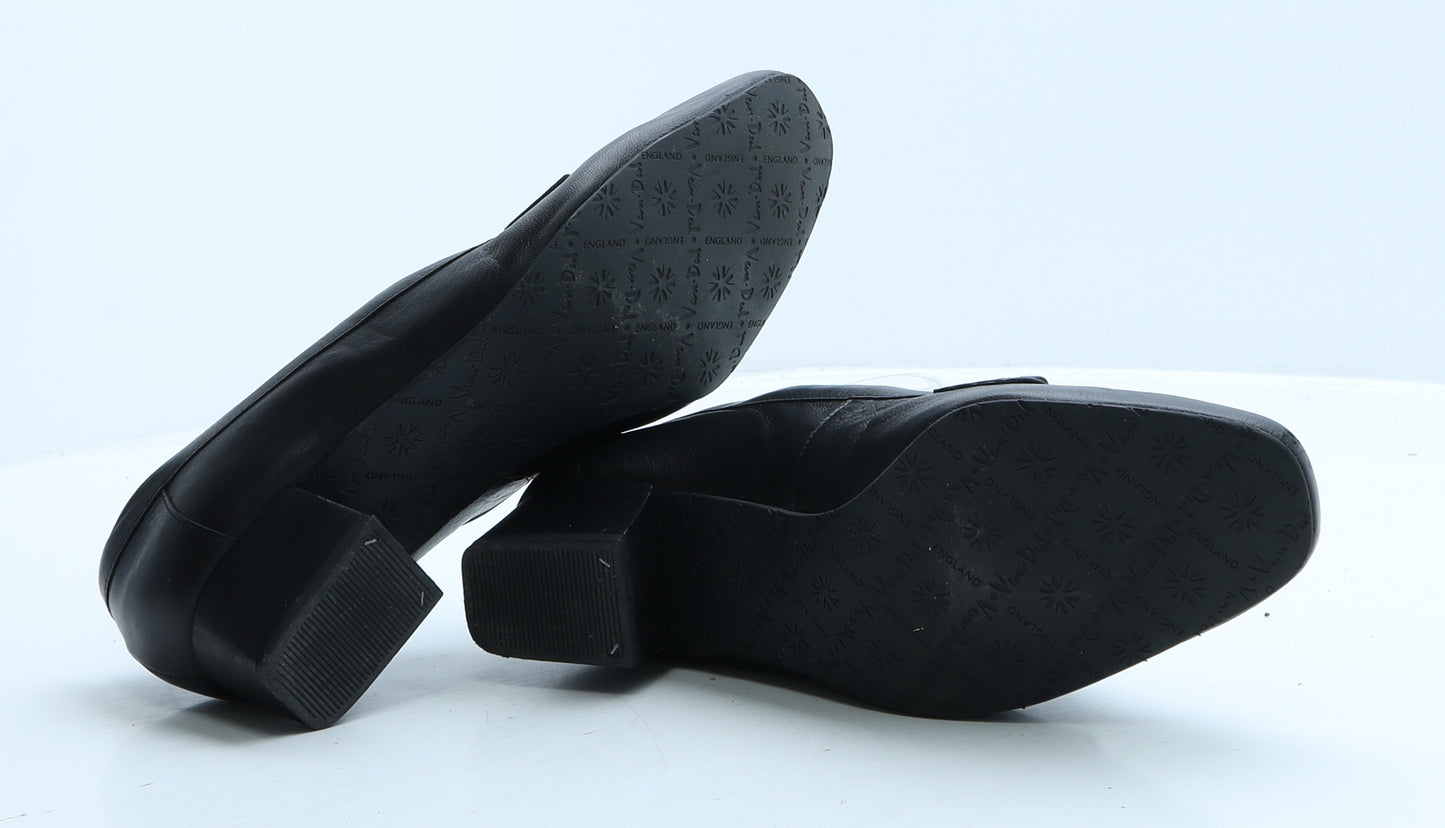 Van-Dal Womens Black Leather Court Heel UK 5.5