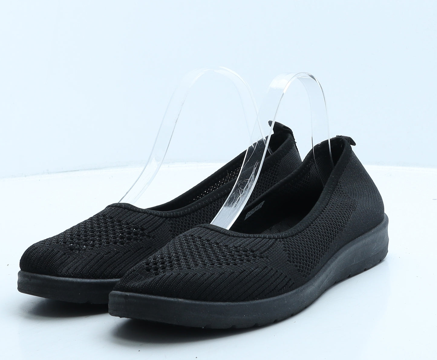 Softlites Womens Black Fabric Ballet Flat UK 8