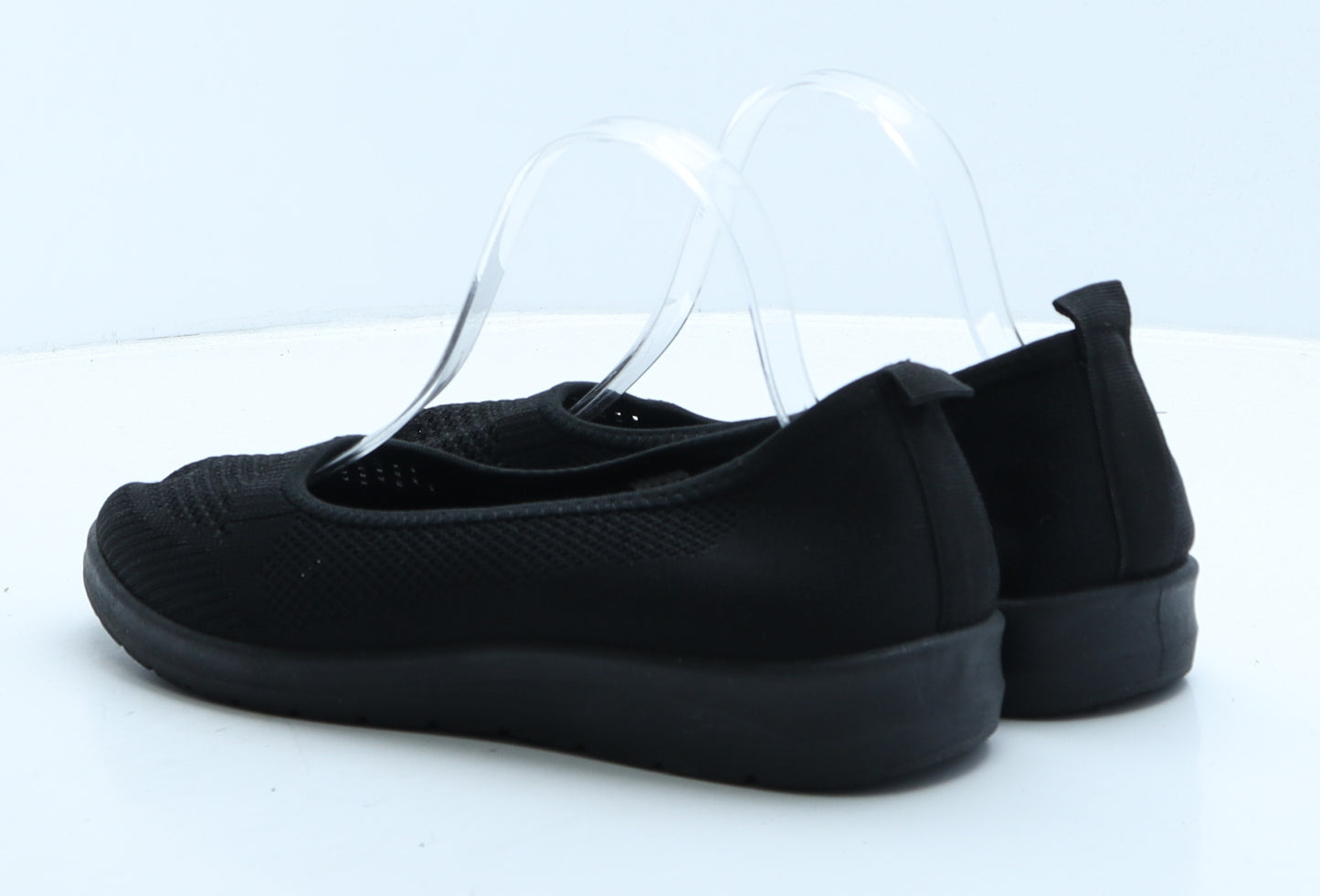 Softlites Womens Black Fabric Ballet Flat UK 8