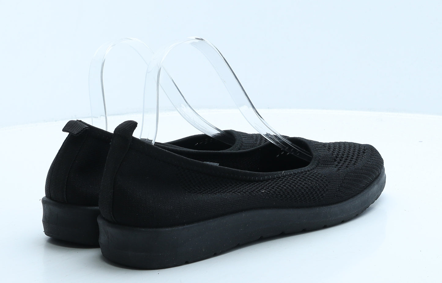 Softlites Womens Black Fabric Ballet Flat UK 8