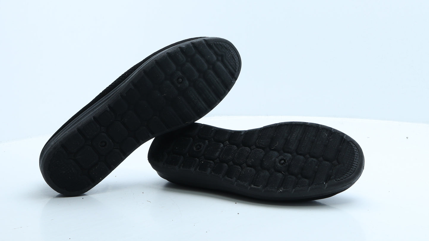 Softlites Womens Black Fabric Ballet Flat UK 8