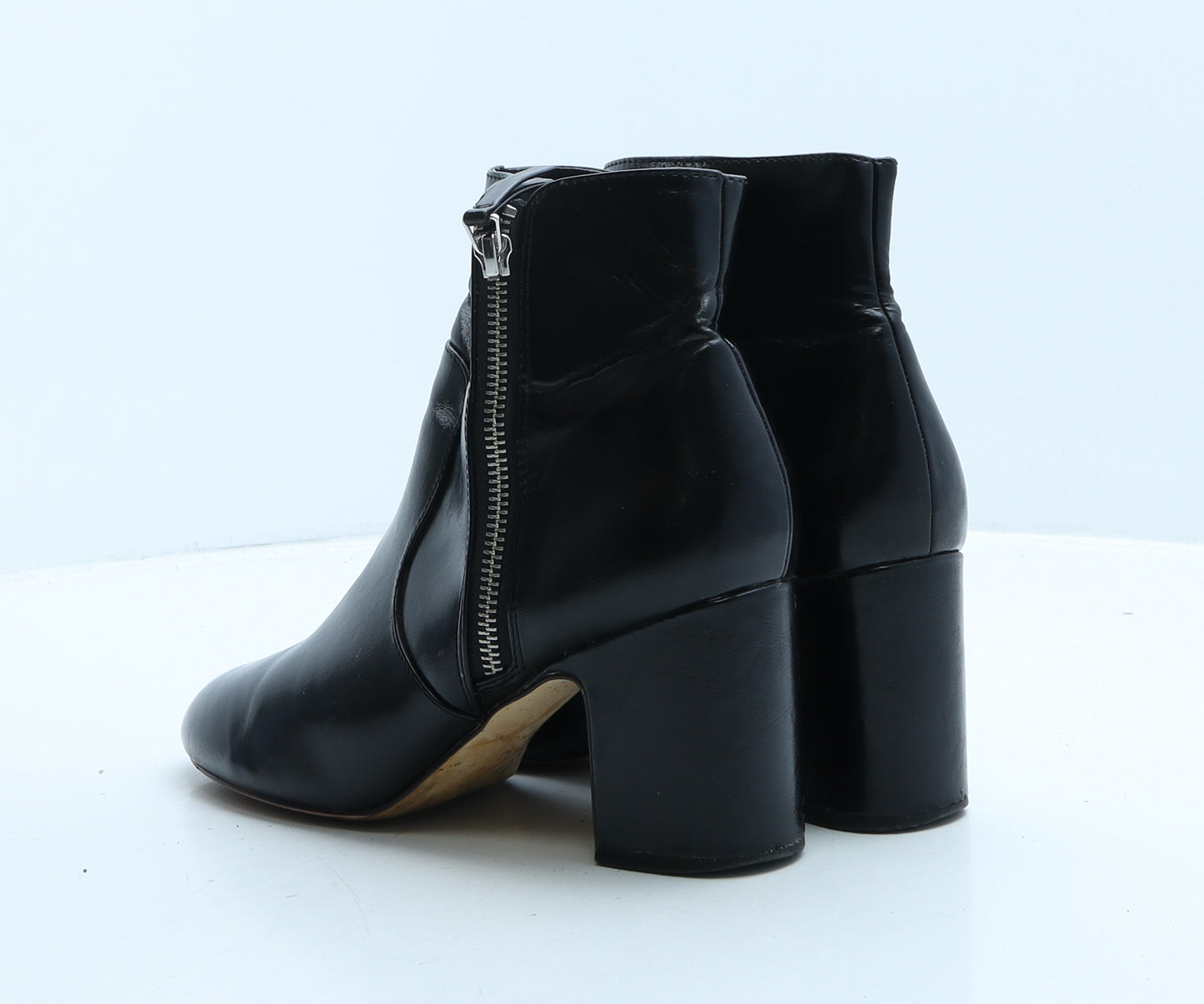 OFFICE Womens Black Vinyl Bootie Boot UK 6 39