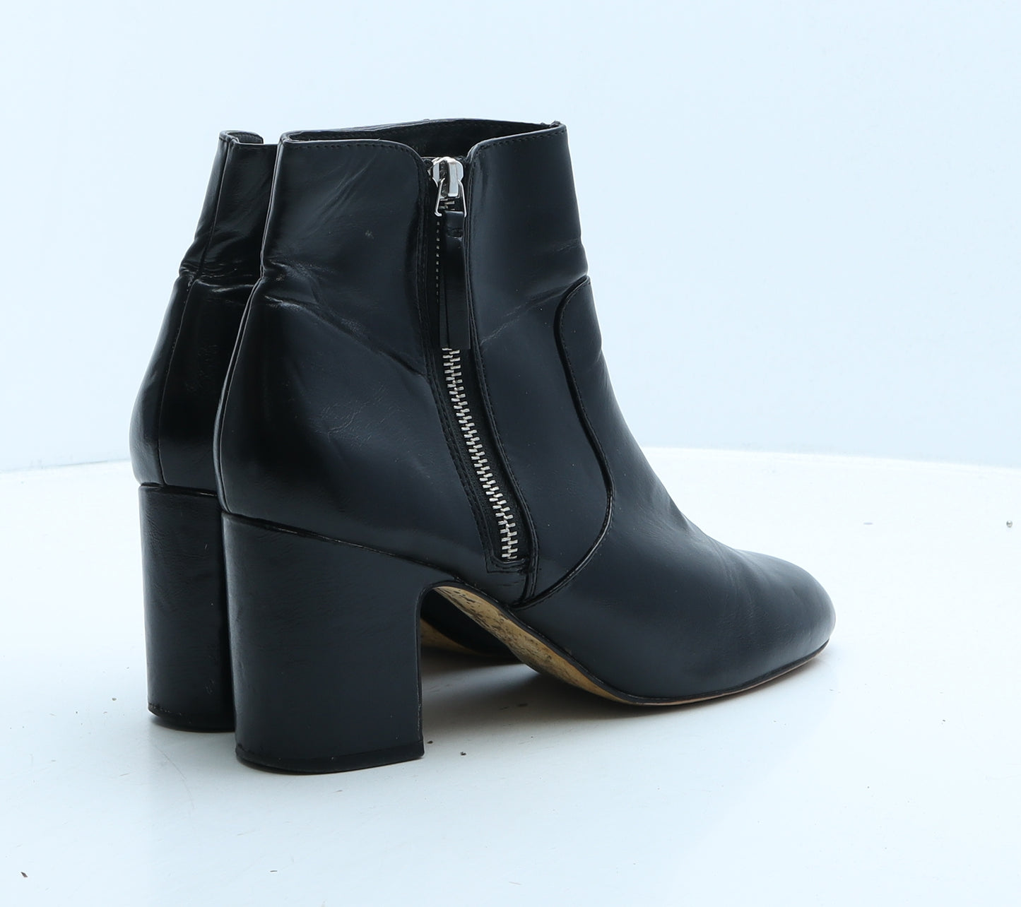 OFFICE Womens Black Vinyl Bootie Boot UK 6 39