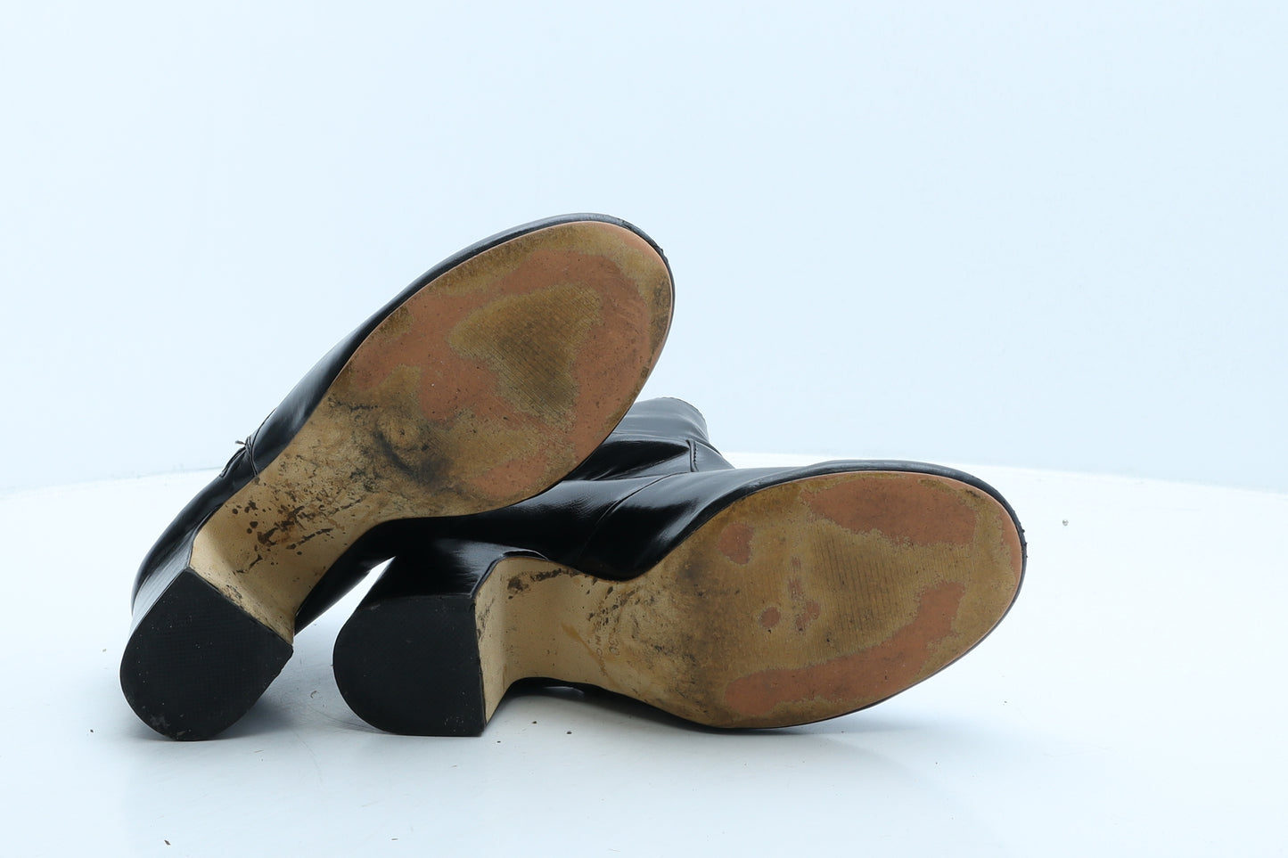 OFFICE Womens Black Vinyl Bootie Boot UK 6 39