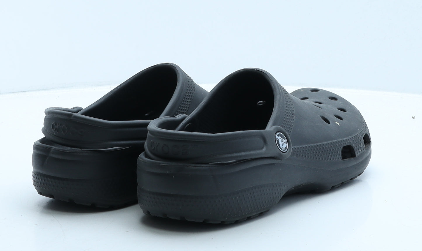 Crocs Womens Black Rubber Clog Flat UK 6
