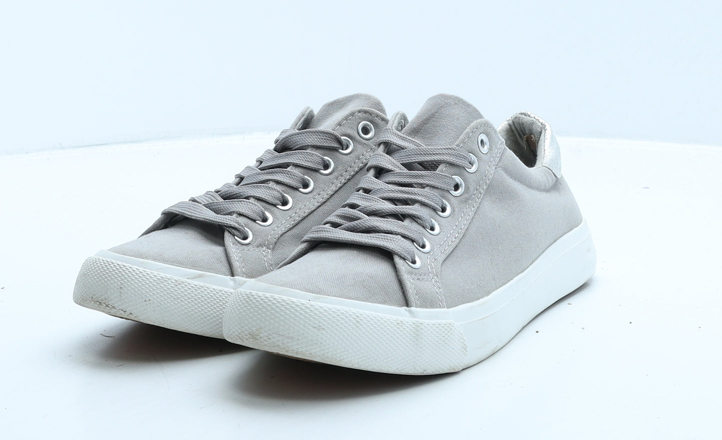 Simply Be Womens Grey Fabric Trainer UK 5