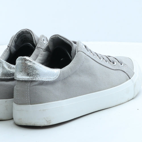 Simply Be Womens Grey Fabric Trainer UK 5