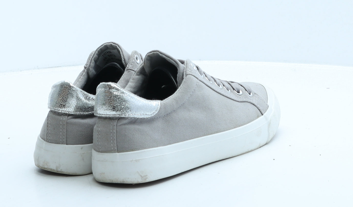 Simply Be Womens Grey Fabric Trainer UK 5