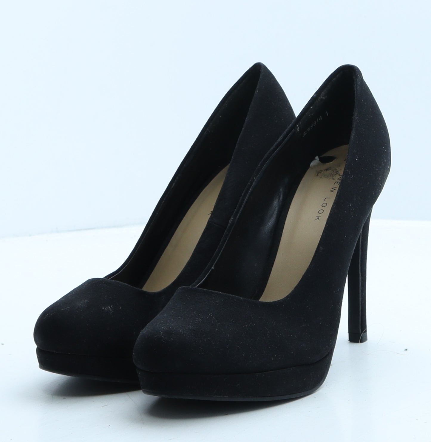New Look Womens Black Suede Court Heel UK 5 38