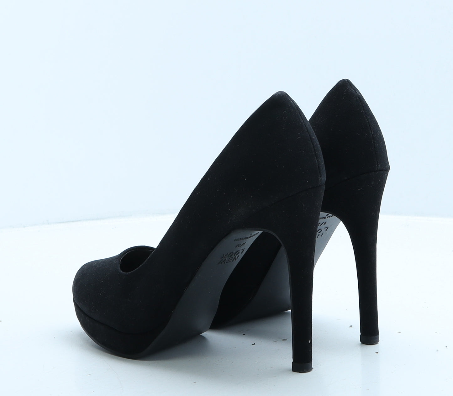New Look Womens Black Suede Court Heel UK 5 38