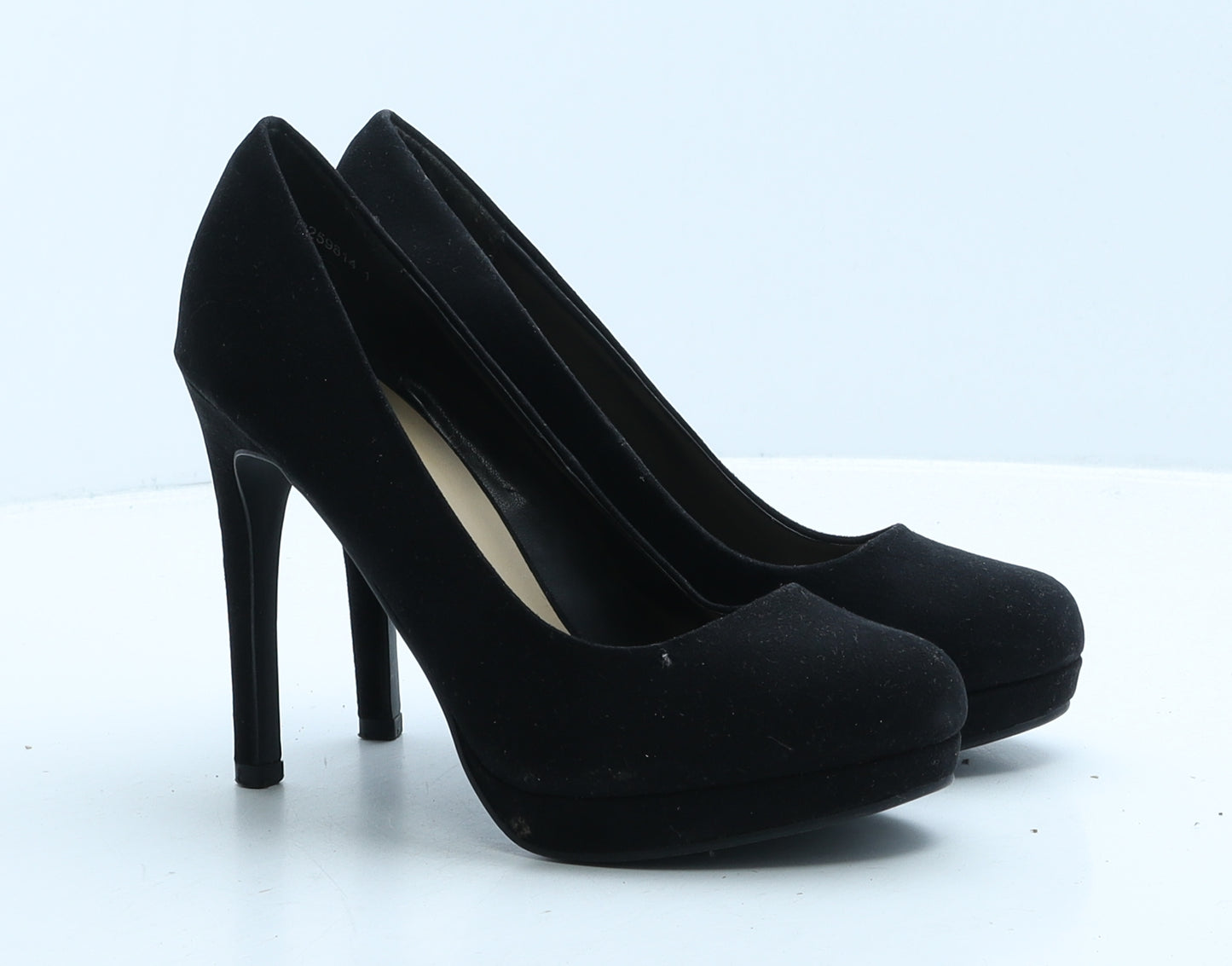 New Look Womens Black Suede Court Heel UK 5 38