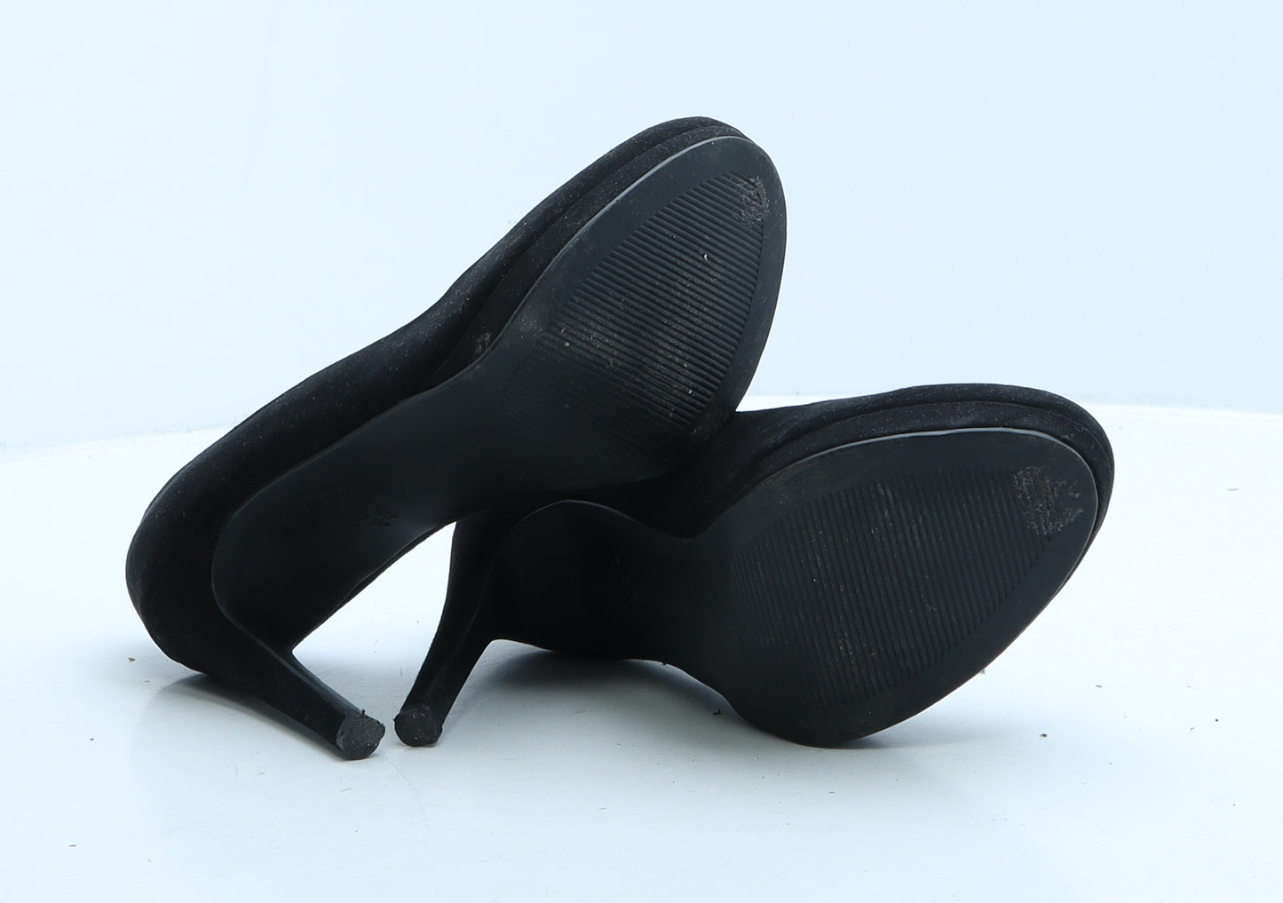 New Look Womens Black Suede Court Heel UK 5 38
