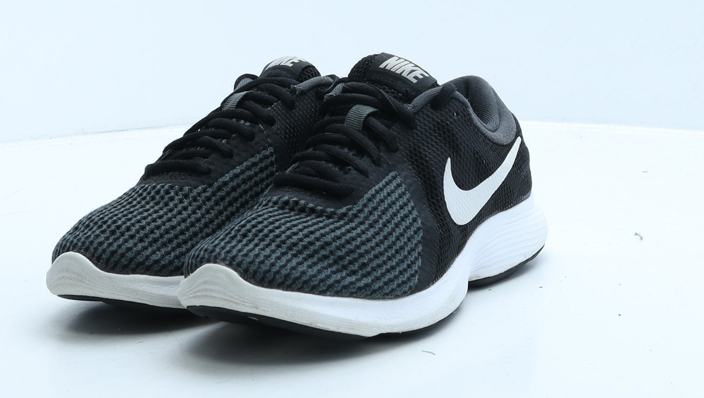 Nike Boys Black Colourblock Fabric Trainer UK 4 37.5