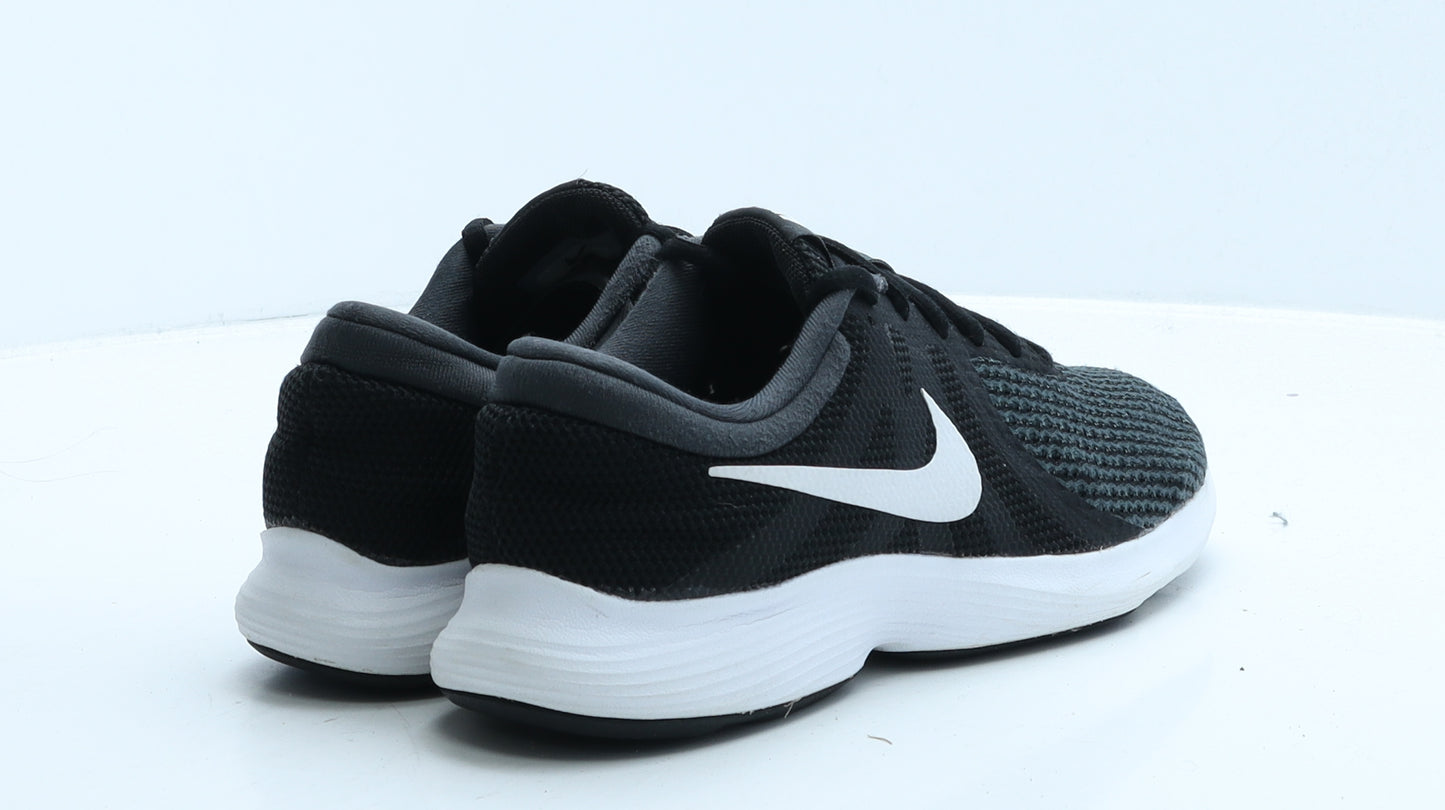 Nike Boys Black Colourblock Fabric Trainer UK 4 37.5