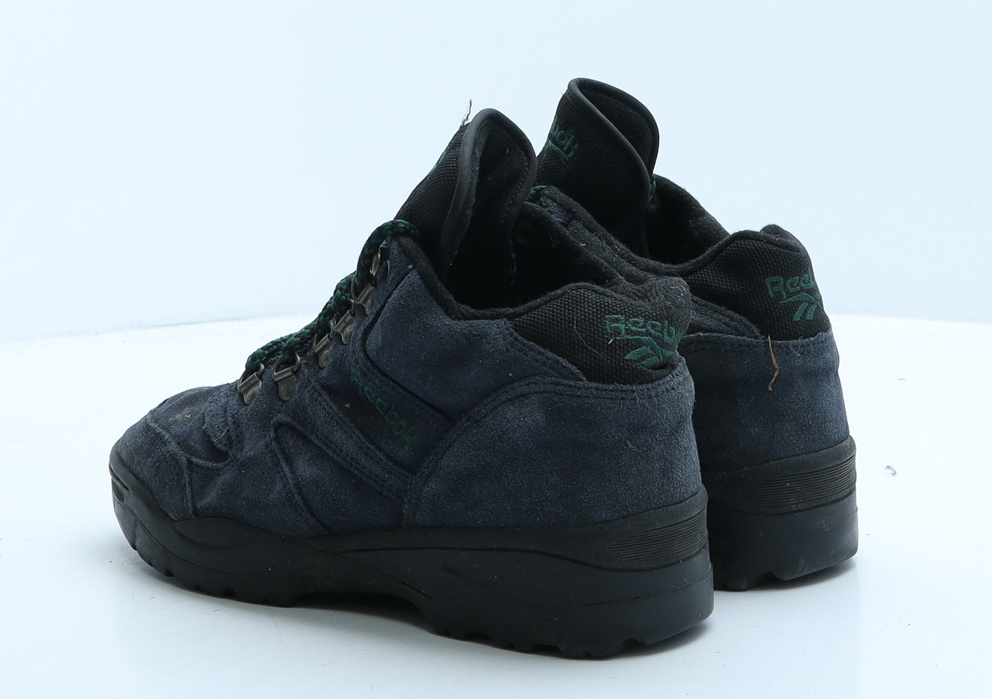 Reebok Womens Blue Geometric Suede Combat Boot UK 5 37