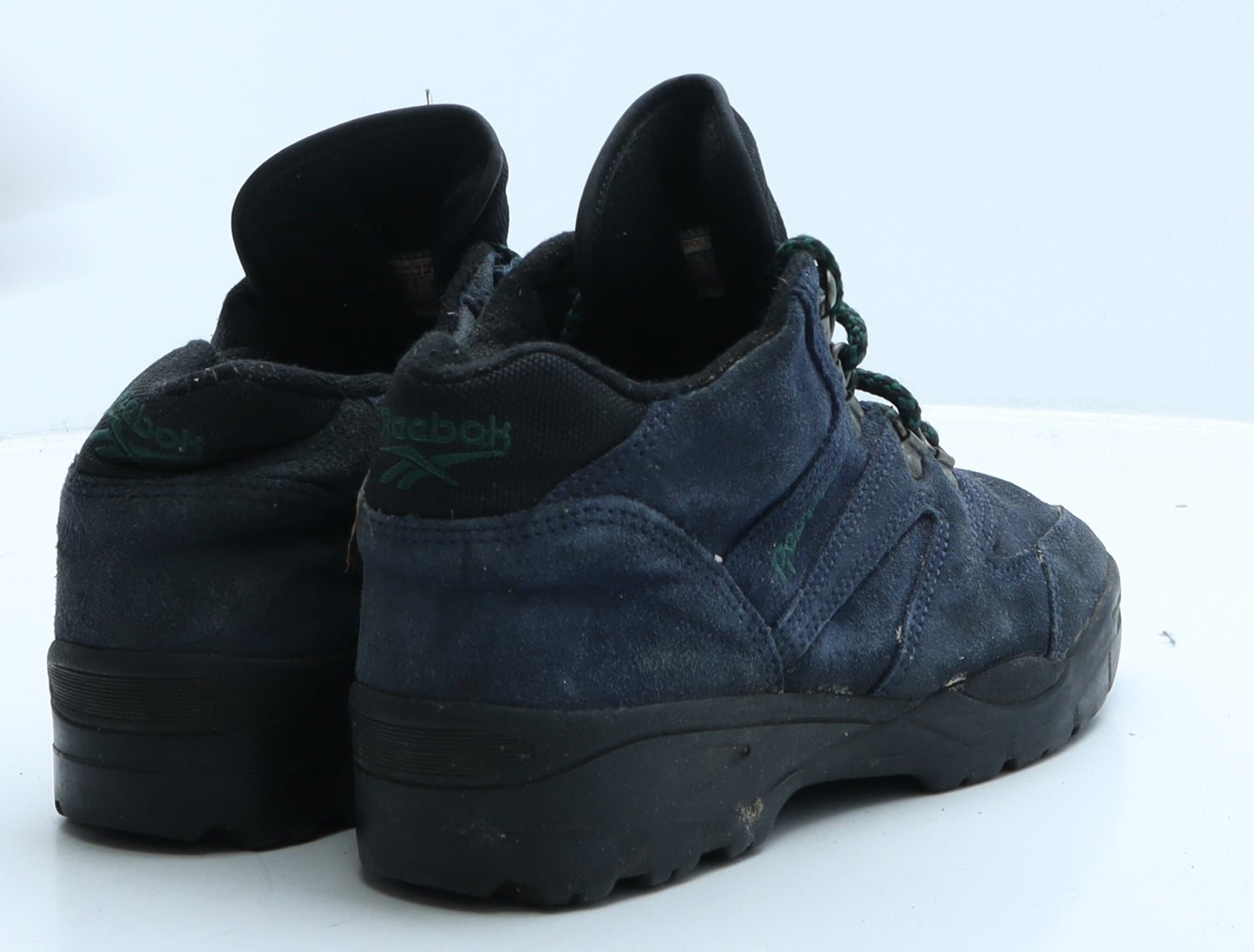 Reebok Womens Blue Geometric Suede Combat Boot UK 5 37