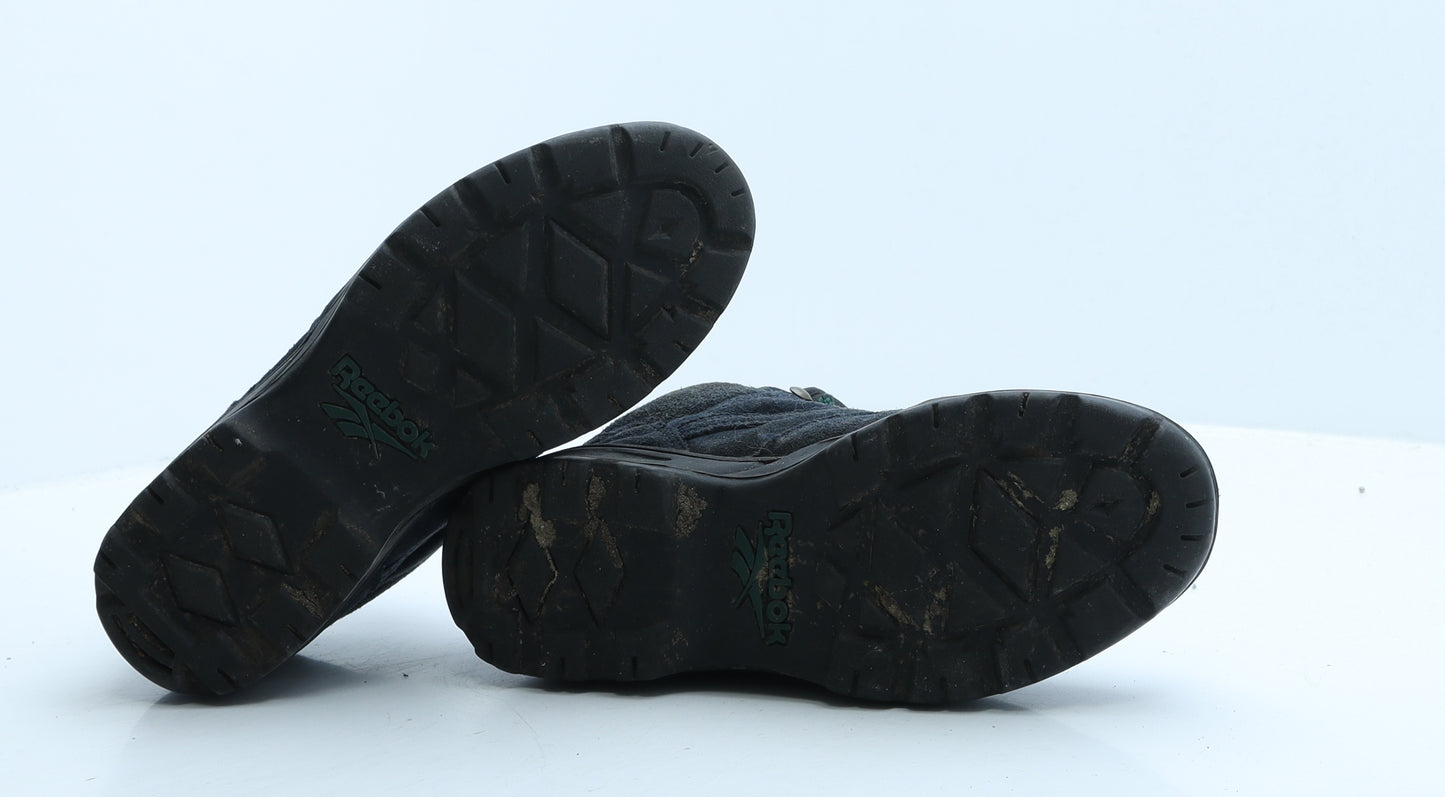 Reebok Womens Blue Geometric Suede Combat Boot UK 5 37