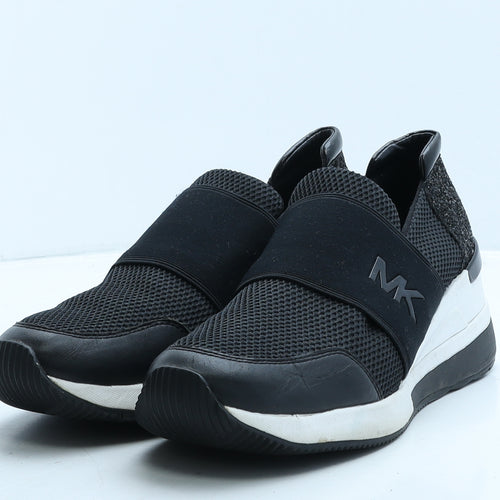 Michael Kors Womens Black Colourblock Fabric Trainer Casual UK 7 40