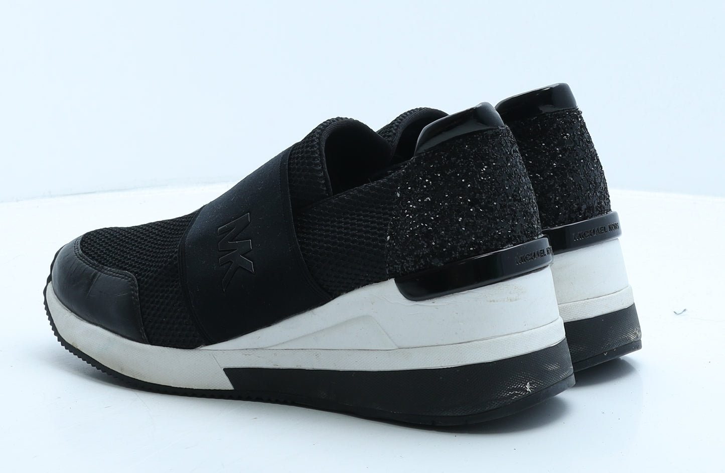 Michael Kors Womens Black Colourblock Fabric Trainer Casual UK 7 40