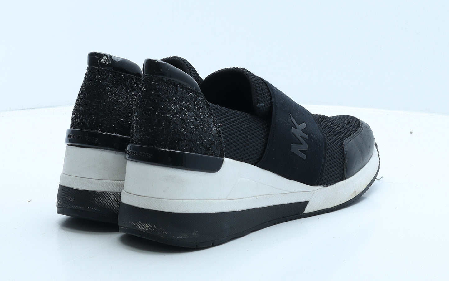 Michael Kors Womens Black Colourblock Fabric Trainer Casual UK 7 40