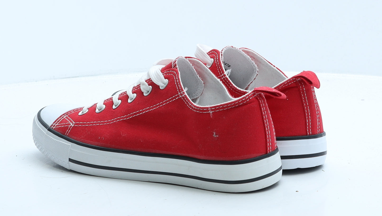 Primark Womens Red Fabric Trainer UK 6 39