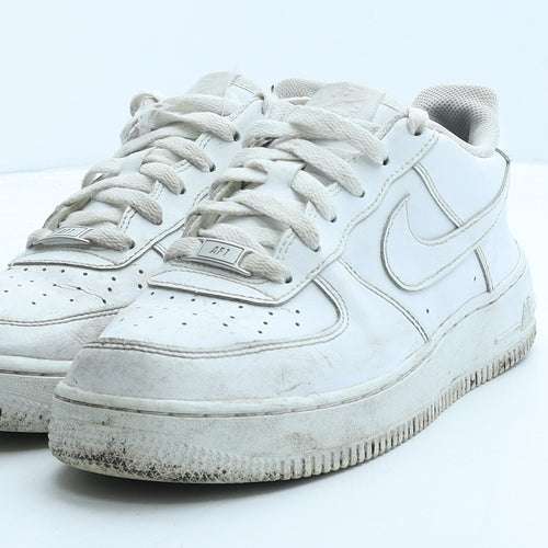 Nike Womens White Leather Trainer UK 5.5 38.5 - Nike AirForce 1