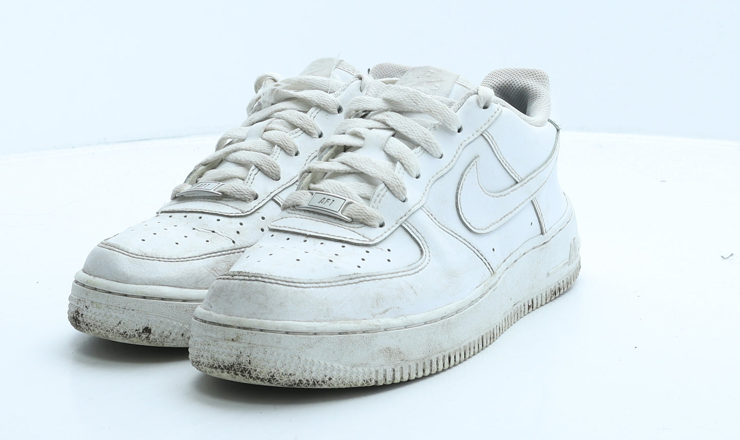 Nike Womens White Leather Trainer UK 5.5 38.5 - Nike AirForce 1