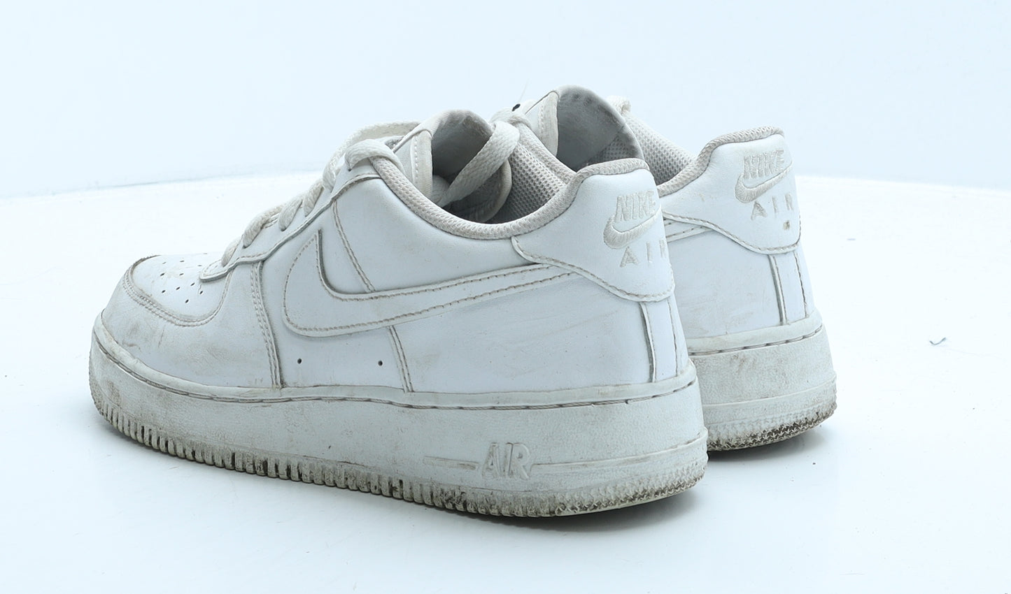 Nike Womens White Leather Trainer UK 5.5 38.5 - Nike AirForce 1