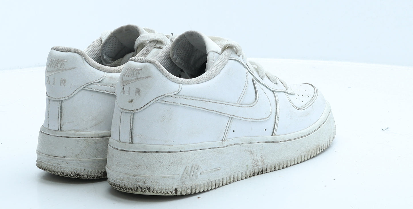 Nike Womens White Leather Trainer UK 5.5 38.5 - Nike AirForce 1