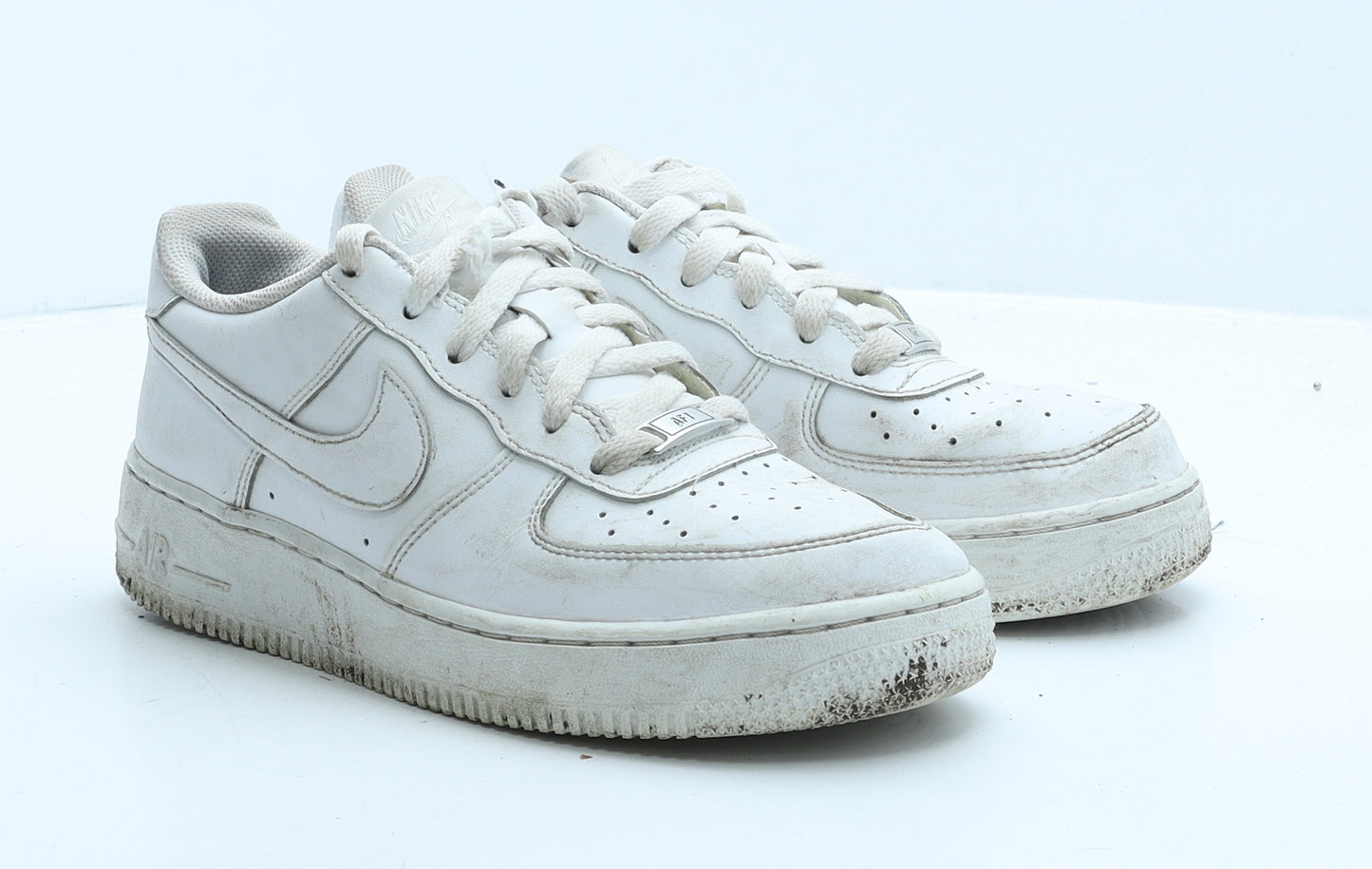 Nike Womens White Leather Trainer UK 5.5 38.5 - Nike AirForce 1