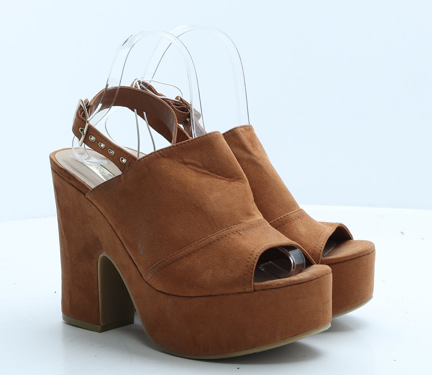 Primark Womens Orange Suede Platform Heel UK 6 39