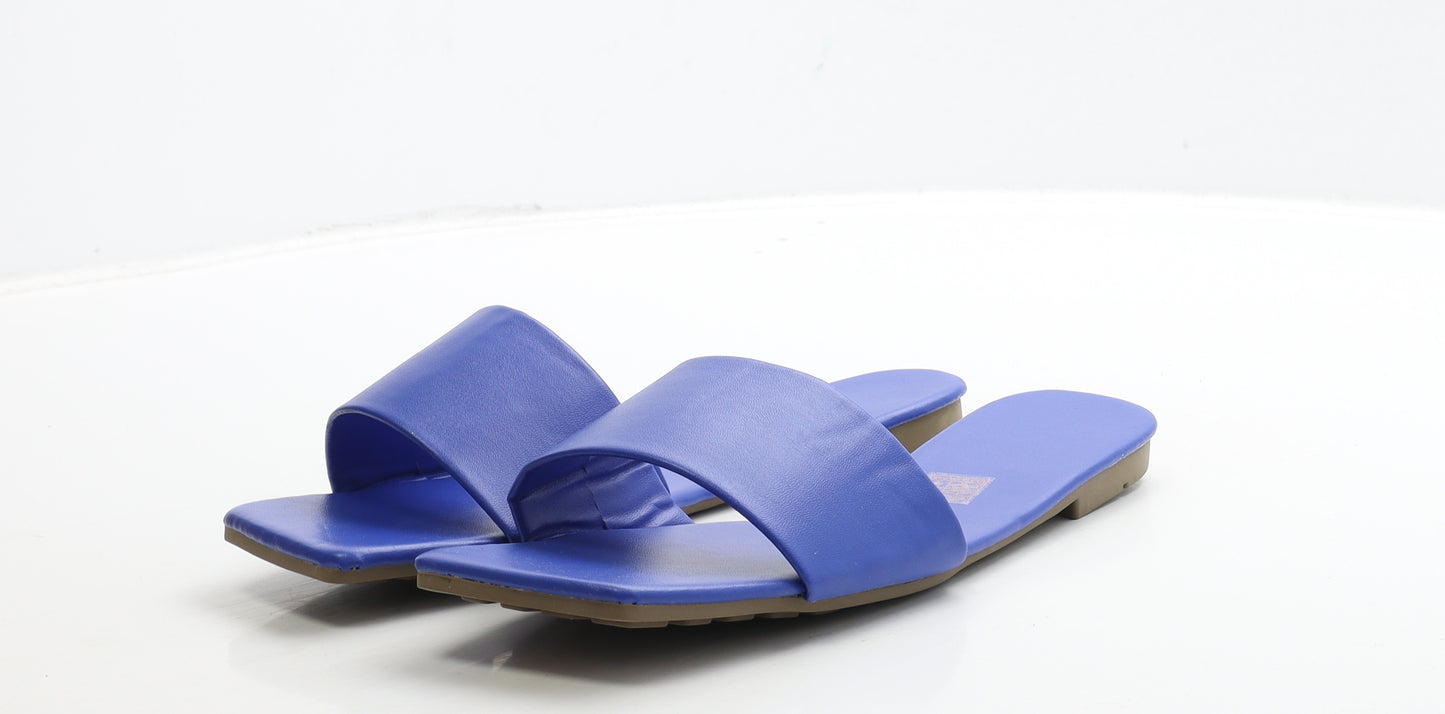 Preworn Womens Blue Polyester Slider Sandal UK 7 40