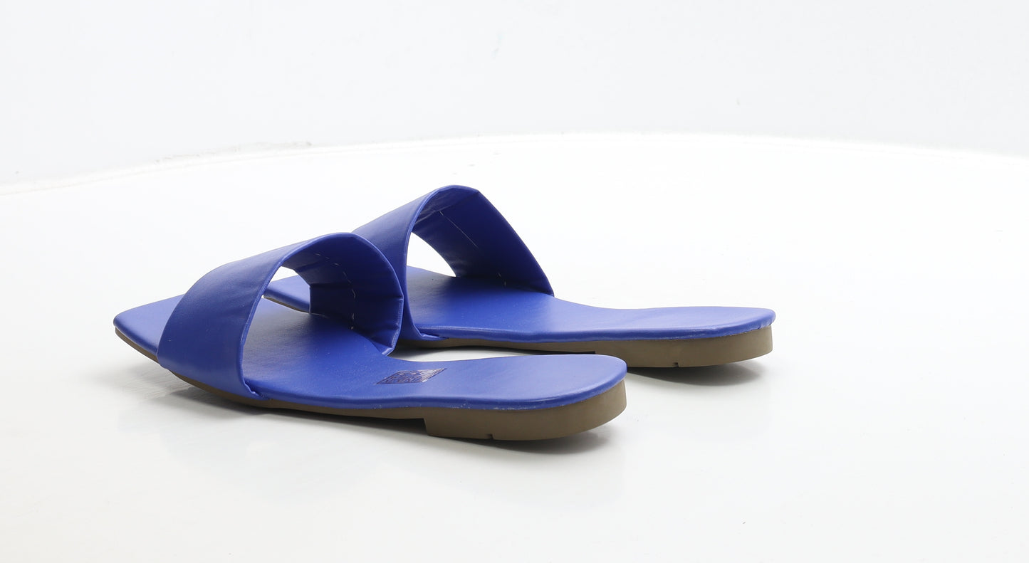 Preworn Womens Blue Polyester Slider Sandal UK 7 40