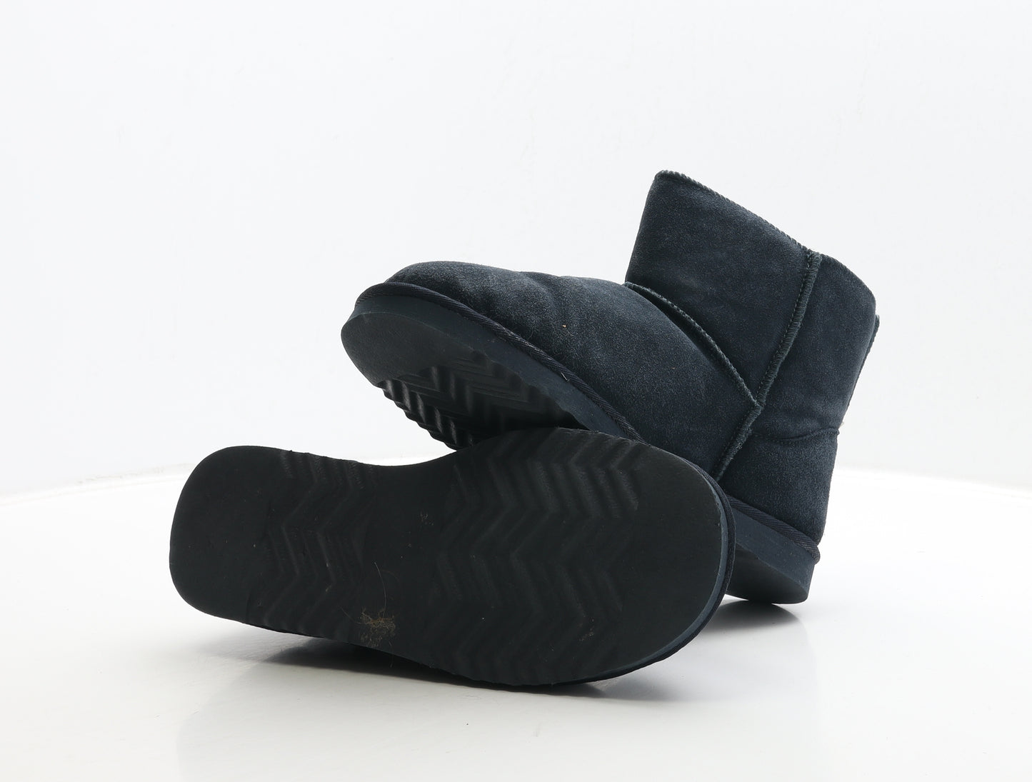 NEXT Womens Blue Suede Shearling Style Boot UK 6 39