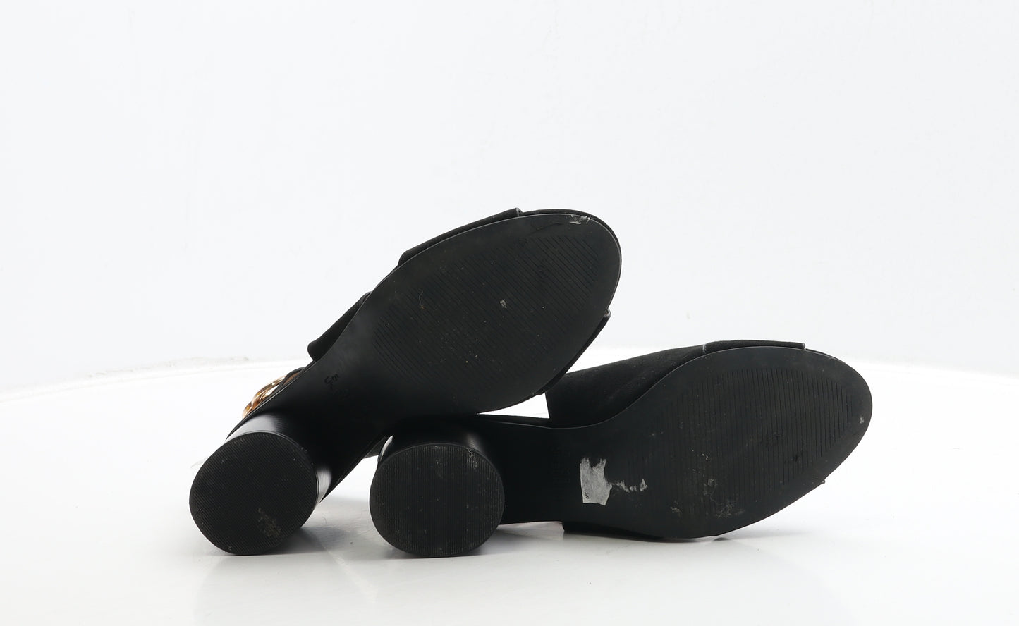 Primark Womens Black Suede Slingback Heel UK 5 38