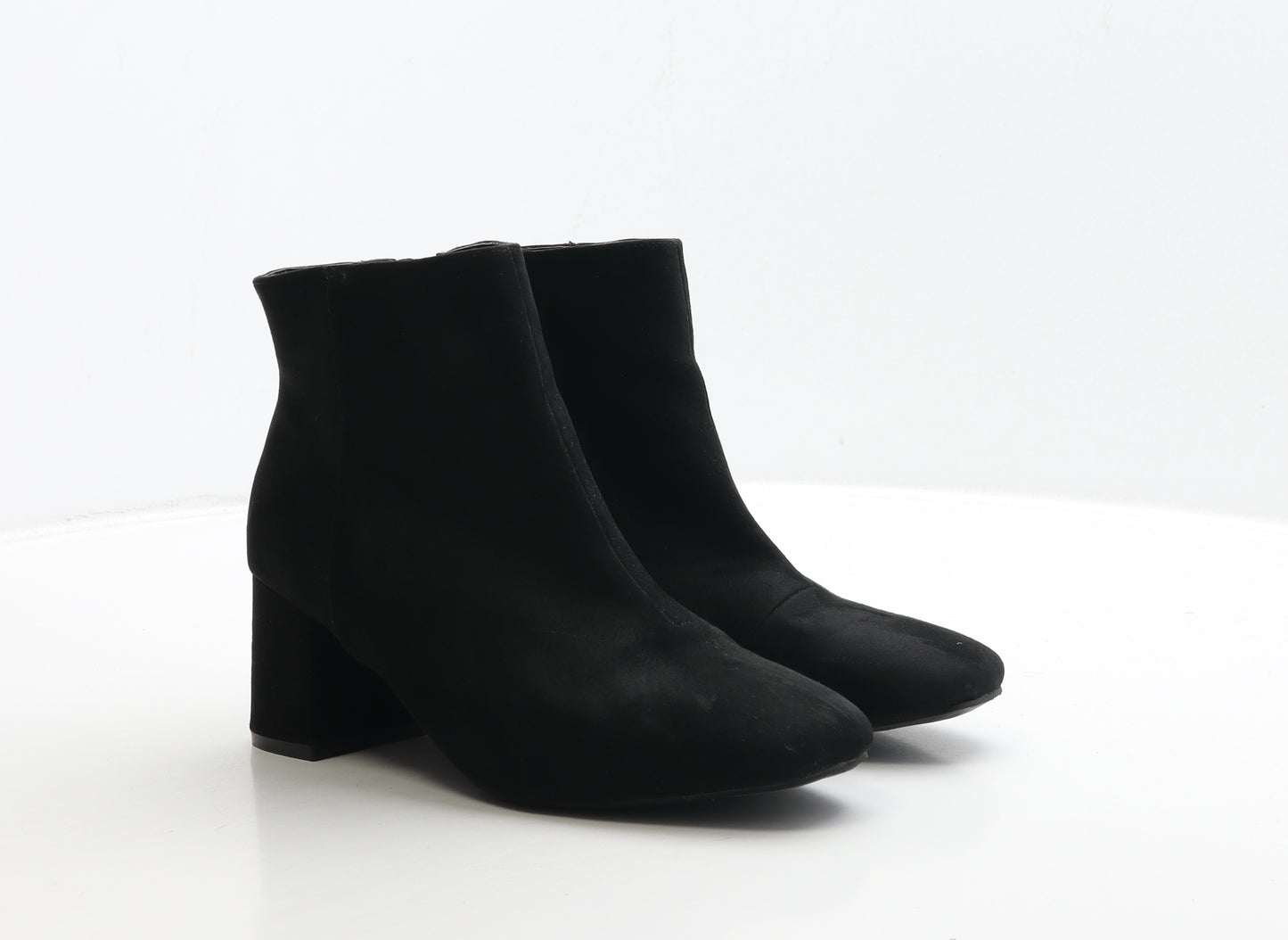 Primark Womens Black Suede Bootie Boot UK 6 39