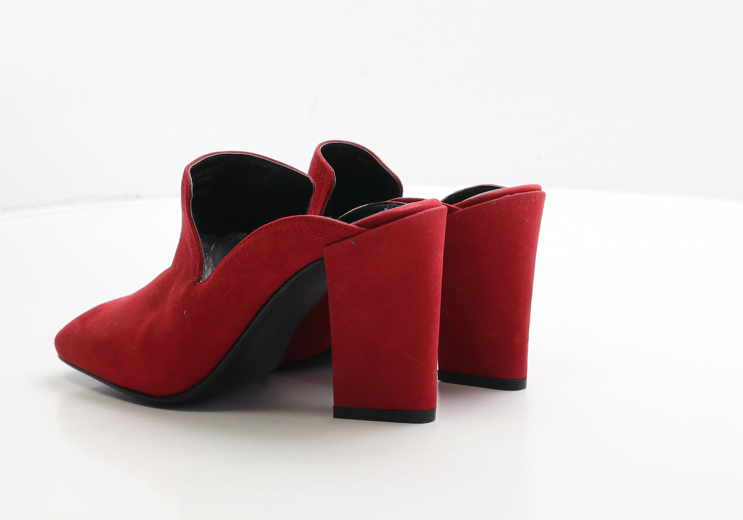 NEXT Womens Red Leather Mule Heel UK 5 38