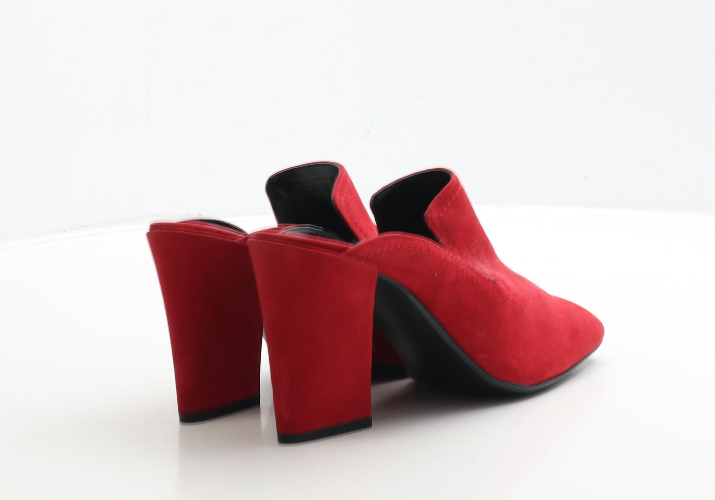 NEXT Womens Red Leather Mule Heel UK 5 38