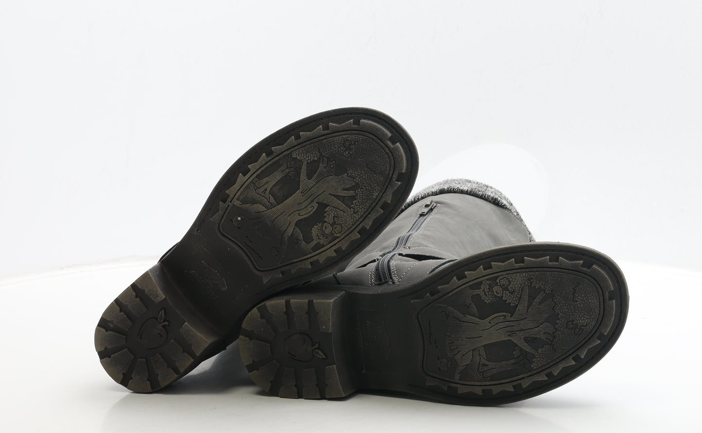 Rocket Dog Womens Grey Leather Biker Boot UK 5 38