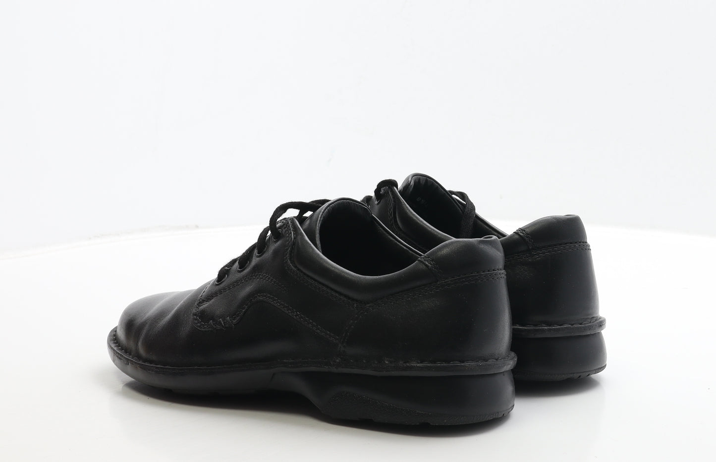 Clarks Mens Black Leather Boat Shoe Casual UK 8.5 - Wide Fit