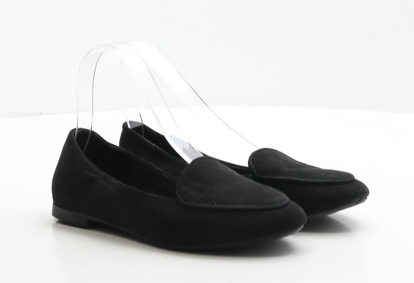 New Look Womens Black Suede Loafer Flat UK 4 37