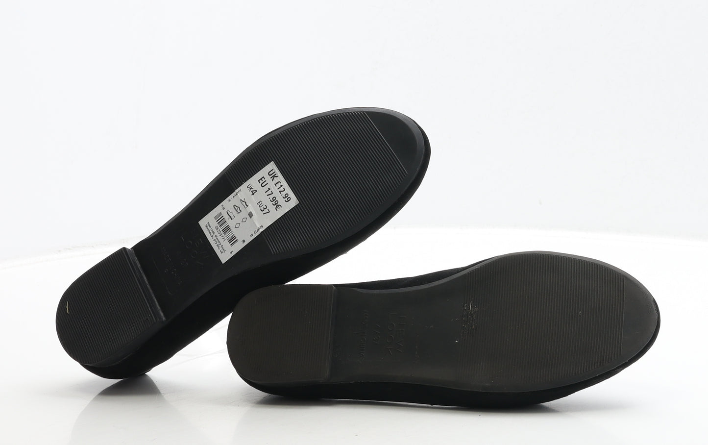 New Look Womens Black Suede Loafer Flat UK 4 37