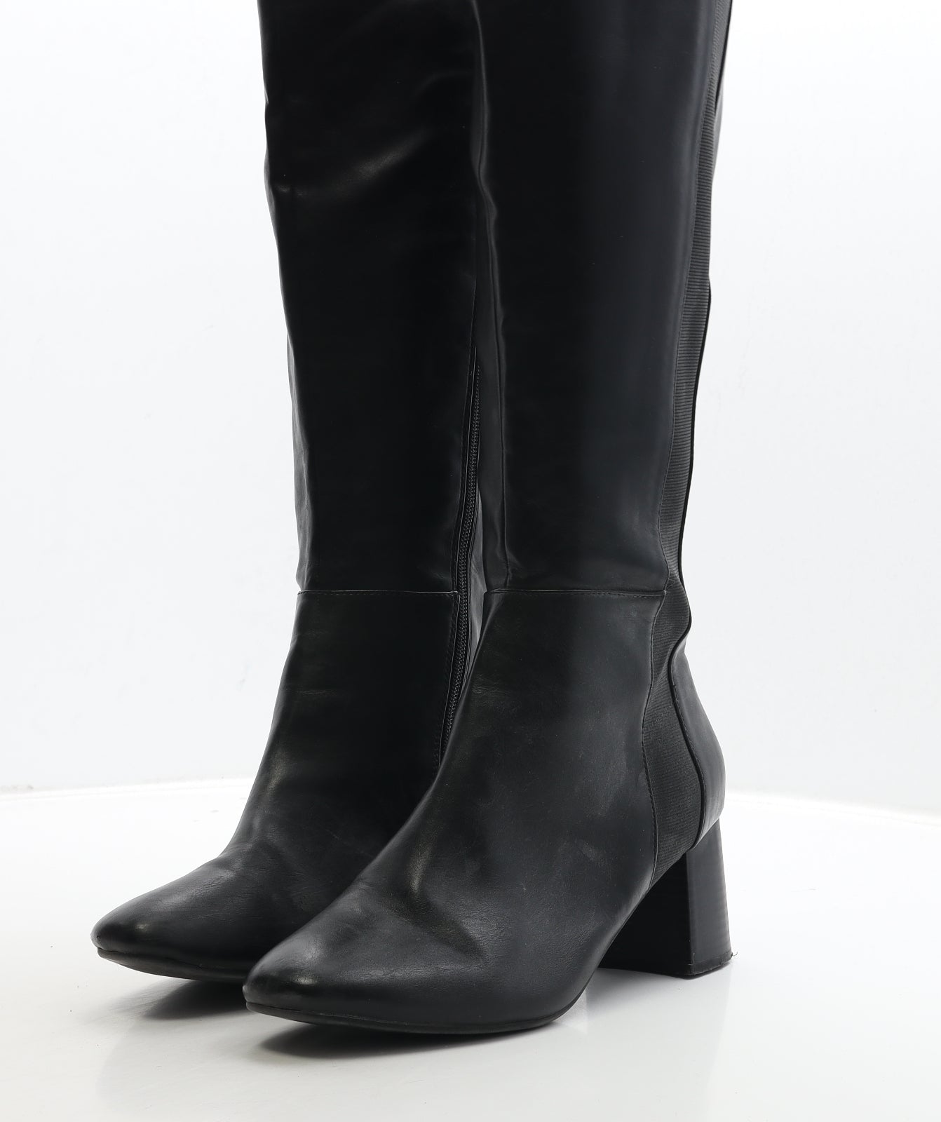 New Look Womens Black Leather Bootie Boot UK 7 40