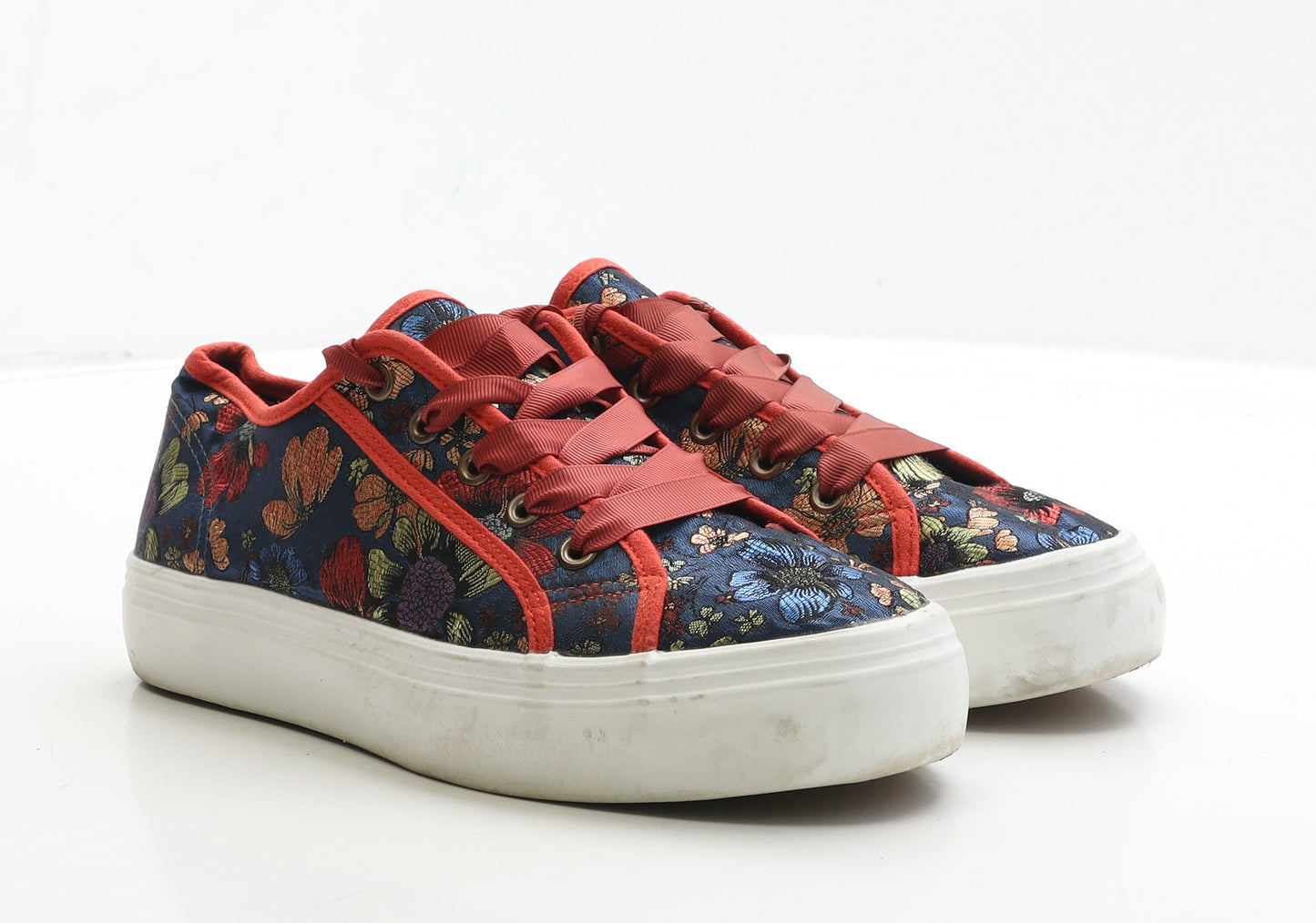 Joe Browns Womens Blue Floral Fabric Trainer UK 7
